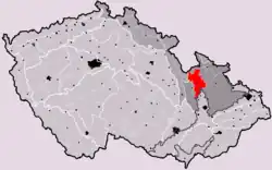 Hanušovická vrchovina na mapě Česka