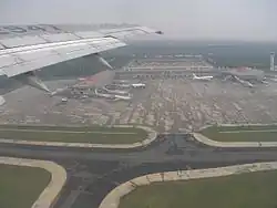 Letecký pohled na letiště