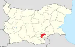 Obština na mapě Bulharska