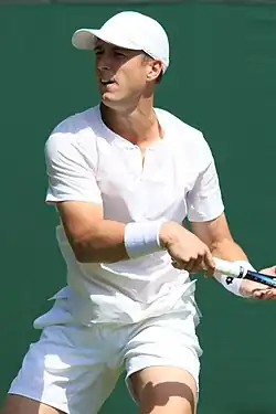 Andrew Harris v kvalifikaci Wimbledonu 2019