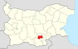 Obština na mapě Bulharska