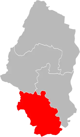 Arrondissement Altkirch na mapě departementu Haut-Rhin