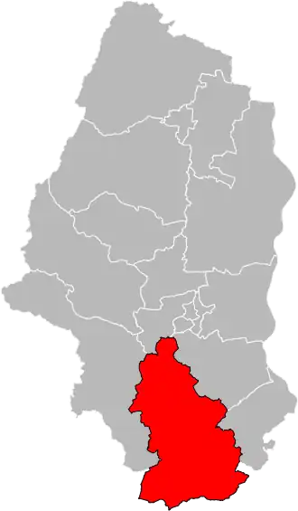 Kanton na mapě departementu Haut-Rhin