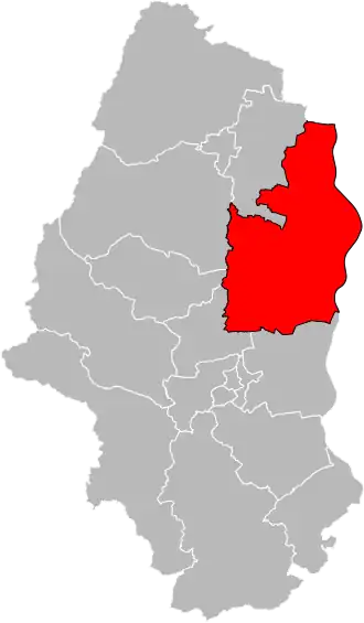 Kanton na mapě departementu Haut-Rhin