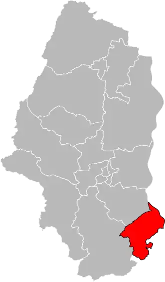 Kanton na mapě departementu Haut-Rhin