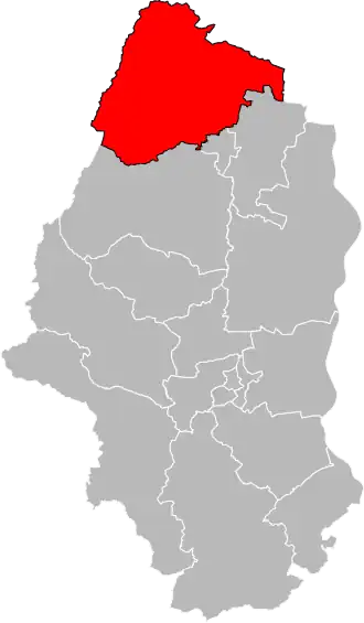 Kanton na mapě departementu Haut-Rhin