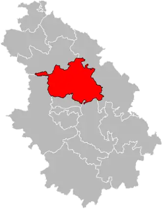 Kanton na mapě departementu Haute-Marne