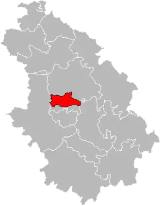 Kanton na mapě departementu Haute-Marne