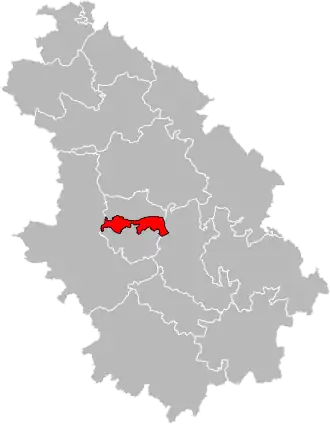 Kanton na mapě departementu Haute-Marne