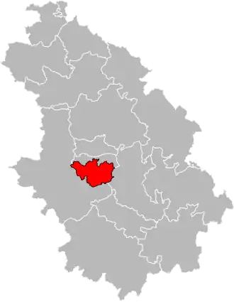 Kanton na mapě departementu Haute-Marne