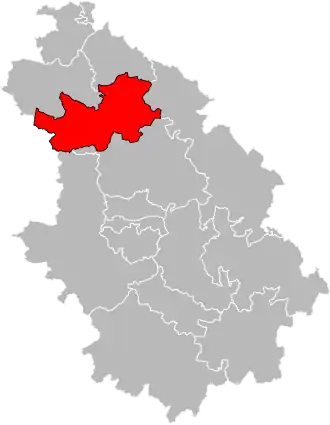 Kanton na mapě departementu Haute-Marne