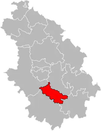 Kanton na mapě departementu Haute-Marne