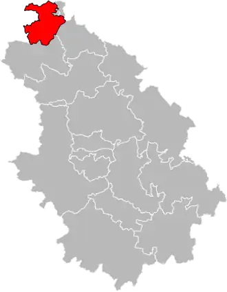 Kanton na mapě departementu Haute-Marne