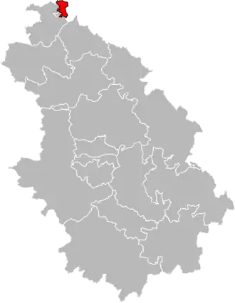 Kanton na mapě departementu Haute-Marne