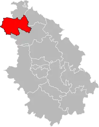 Kanton na mapě departementu Haute-Marne