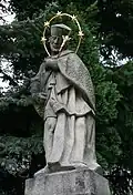 Havířov, Životice, socha sv. Jana Nepomuckého před zámkem (3).JPG