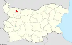 Obština na mapě Bulharska