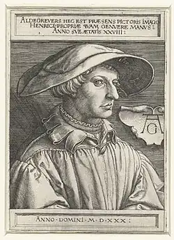 Heinrich Aldegrever - Autoportrét (1530)