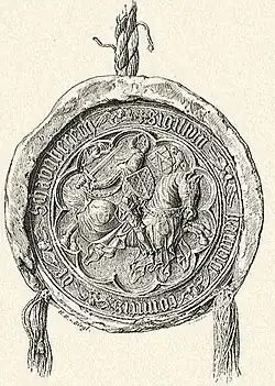 Pečeť Jindřicha ze Schaunbergu (rok 1375)