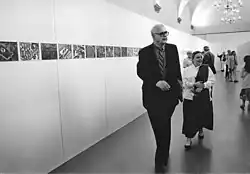 Vernisáž výstavy "John Hejduk – Práce", Pražský hrad, Míčovna, 4. září 1991 – John Hejduk, Kim Shkapich