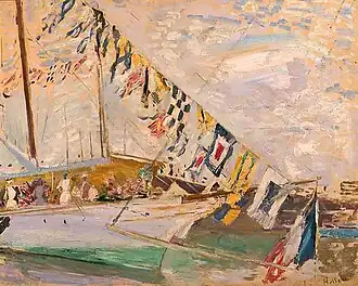 Na jachtě olej na plátně, 1903