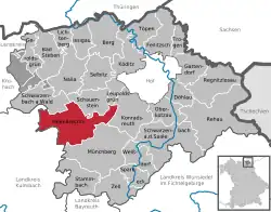 Helmbrechts na mapě