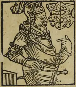 Heník z Valdštejna a Židlochovic (B. Paprocký, Zrcadlo slavného Markrabství moravského, 1593)