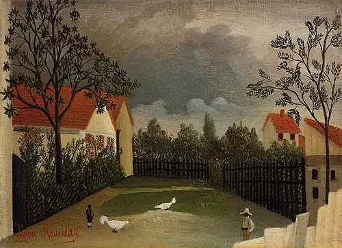 Henri Rousseau, Dvorek se slepicemi, 1896-1898