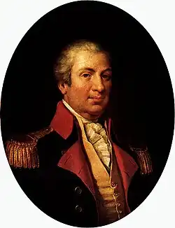 Henry Knox ve své dělostřelecké uniformě