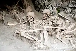 Oběti erupce Vesuvu z roku 79, Herculaneum.