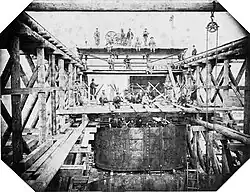 Hermann Krone: Albertův most v Drážďanech, stavba, 1875