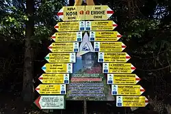 Směrovky na trase (u chaty Kozja stena)