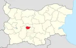 Obština na mapě Bulharska