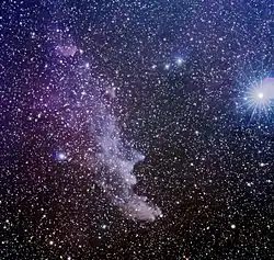 Hlava čarodějnice, IC 2118, foto zhotovené v AAV centru v lednu 2012