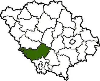 Poloha rajónu v Poltavské oblasti