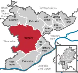 Hofheim am Taunus na mapě