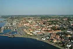 Letecký pohled na Holbæk