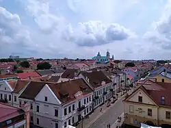 Pohled na centrum města, v pozadí katedrála