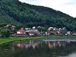 Horní Žleb, pohled z Tyršova mostu