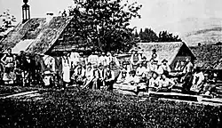 Horní Cazov.a jeho obyvatelé na historickém snímku