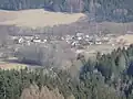 Pohled na ves od jihu v únoru 2008