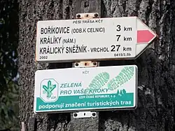 Rozcestník v Boříkovicích