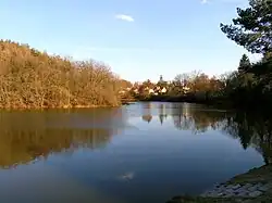 Hornomlýnský rybník z hráze