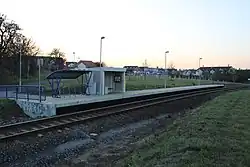 Východní pohled na zastávku (2018)