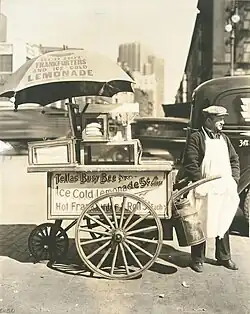 Prodavač hotdogů, Manhattan, 1936