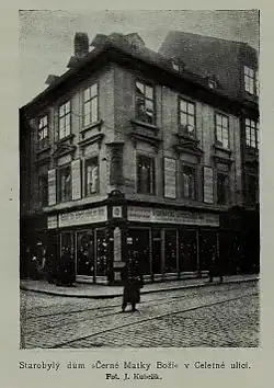 Původní barokní městský dům rytířů z Granova, stržený v roce 1911