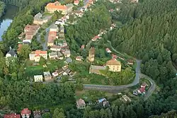 Letecký pohled na hrad