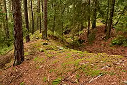 Příkop na jihozápadní straně