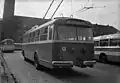 Riegrovo náměstí, u hlavního nádraží v roce 1981, trolejbus Škoda 9Tr.