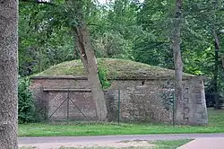 Nároží ravelinu v Jiráskových sadech